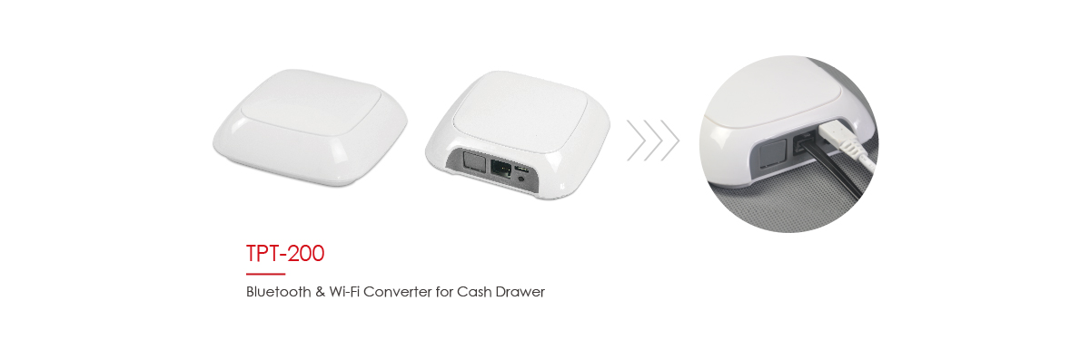 Bluetooth & wifi converter for cash drawer tpt200