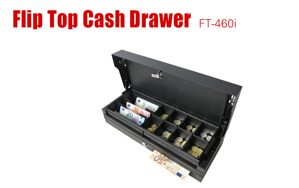 Flip top cash drawer ft460i