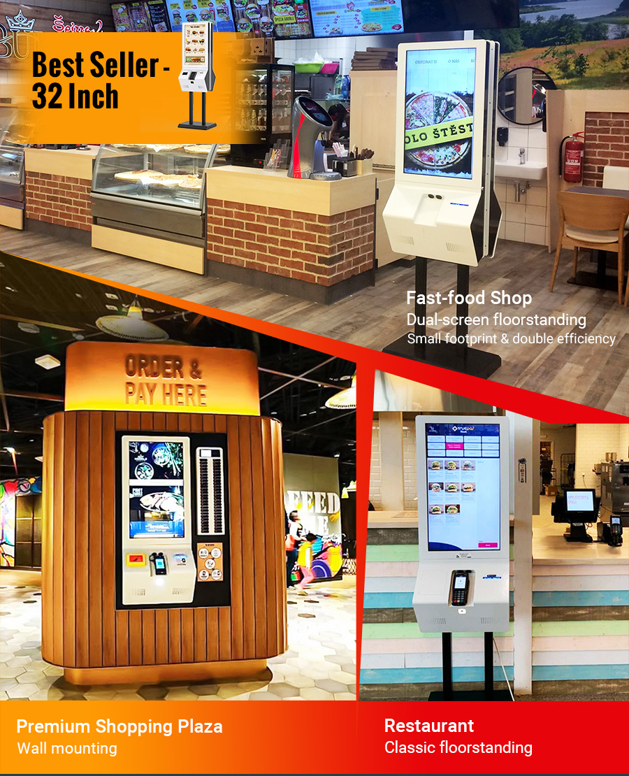 Self-service ordering kiosks improve store operation efficiently 