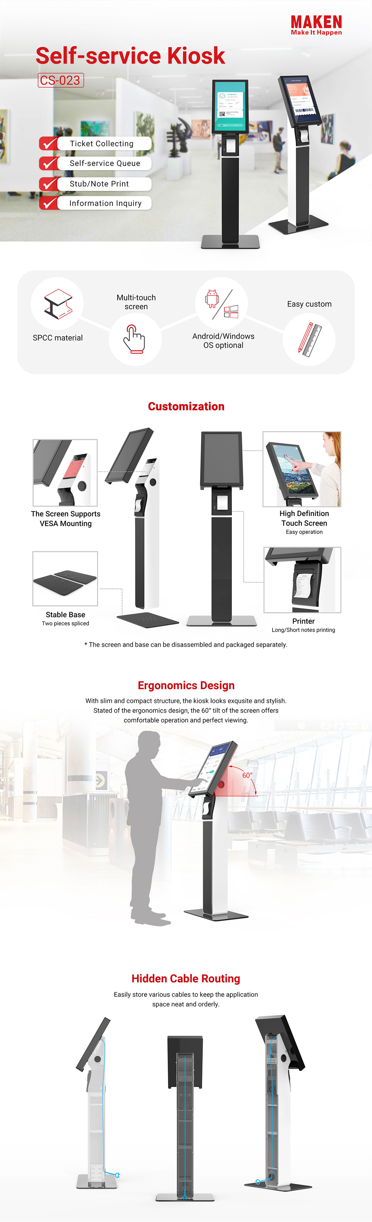 Self-service kiosk cs023