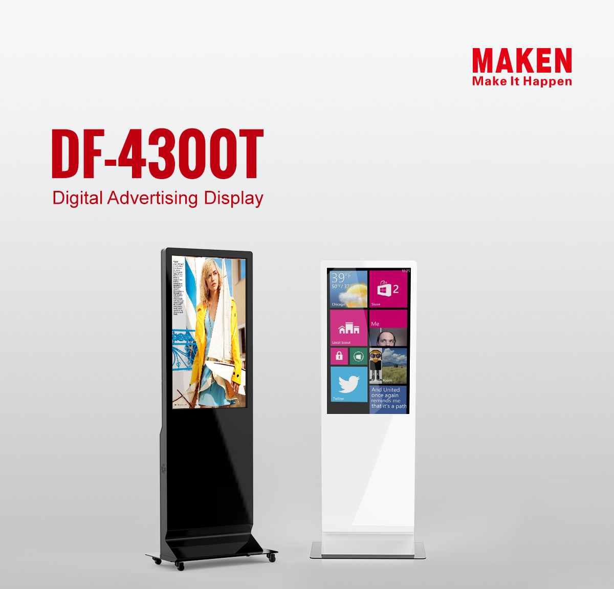 43 or 55 inch information kiosk df4300t