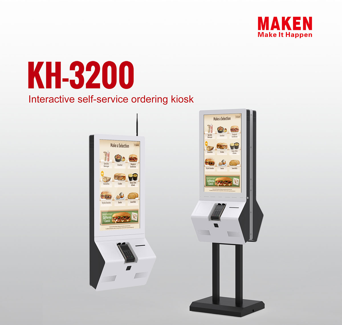 Self-ordering kiosk kh3200