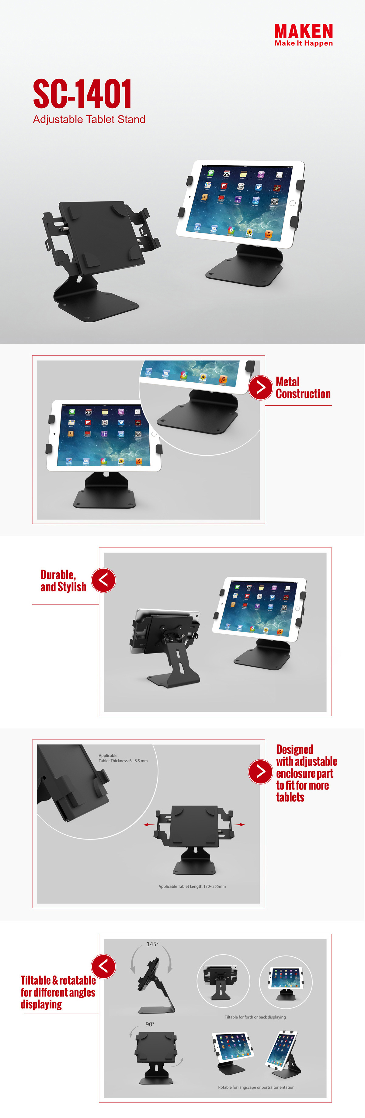 Universal desktop stand sc1401