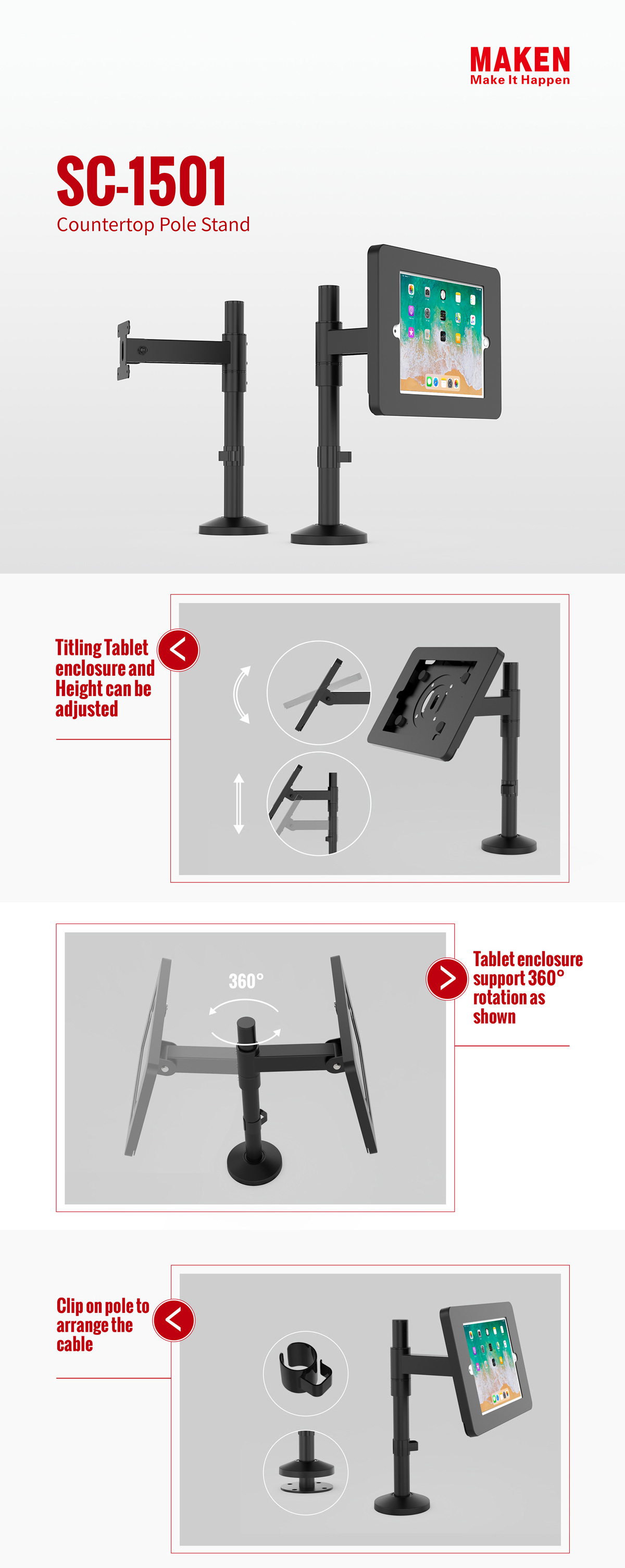 Cantilever pole stand sc1501