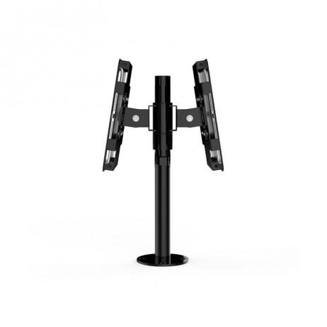 Dual-screen cantilever pole stand sc1507-tiltable enclosure