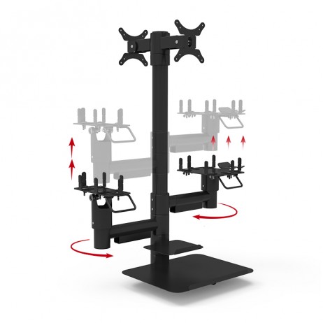 Pole mount stand ps3010-height and angle adjustable