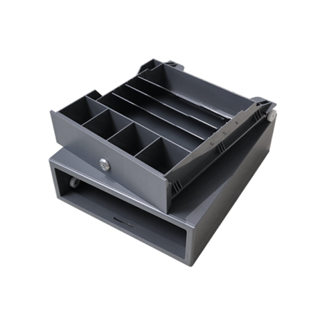 Small cash drawer ek240-plastic tray with inclined dividers