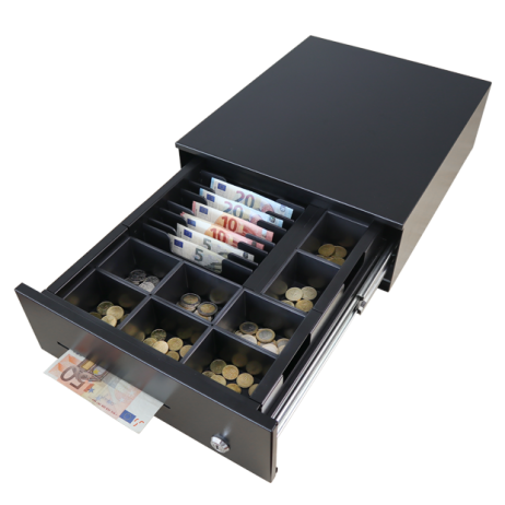 High end slide cash drawer sk325hb-aluminium cash tray