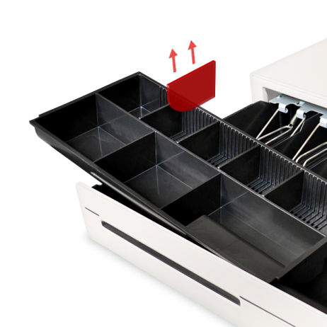 Economical cash drawer ecd410-detachable coin tray