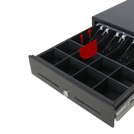 Heavy duty slide cash drawer sk410-removable dividers