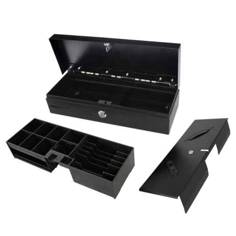 Flip top cash drawer ft460-screwless cover