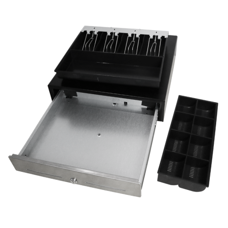 Heavy-duty slide cash drawer sk410s-adjustable and removable tray