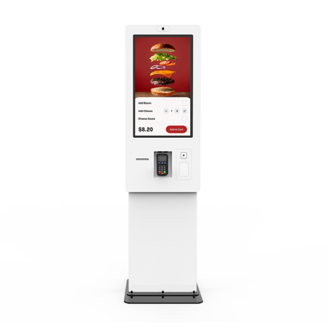 Dual-screen vertical ordering kiosk kh2720-10 points capacitive touch