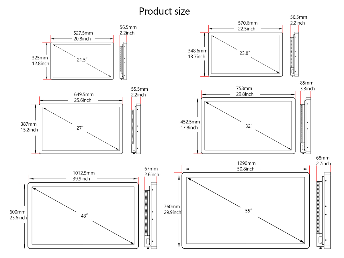 Product size picture