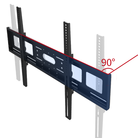 Large screen wall mounting bracket mw1020-bending baffle limiting horizontal range