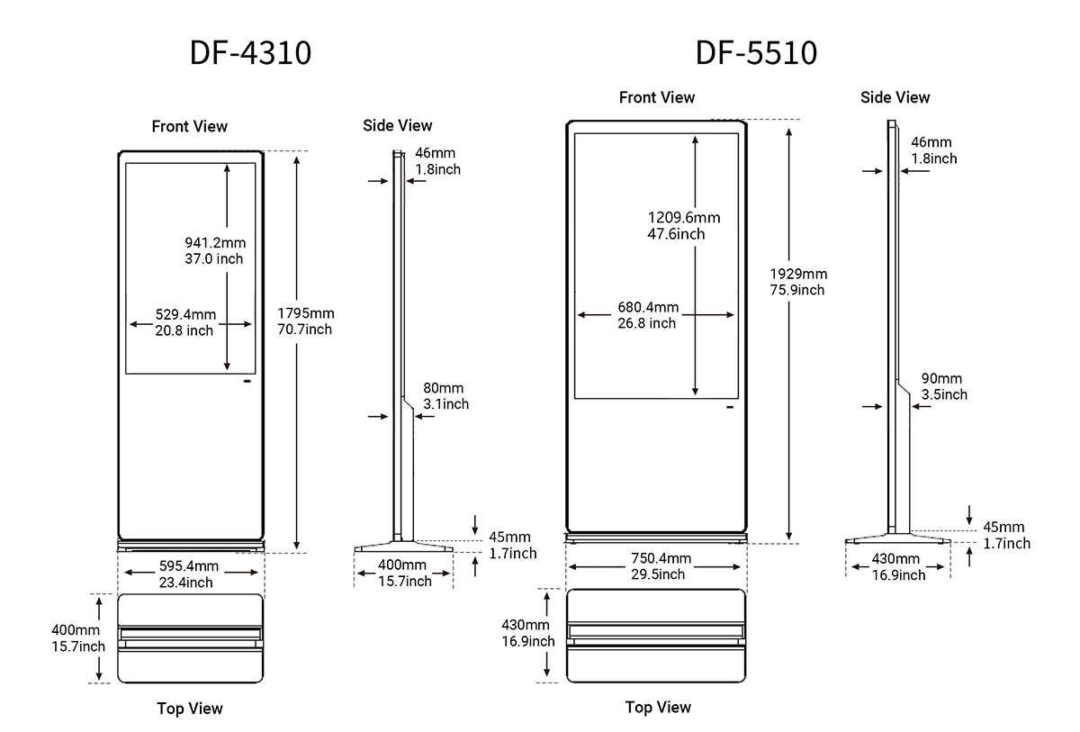 Product size picture