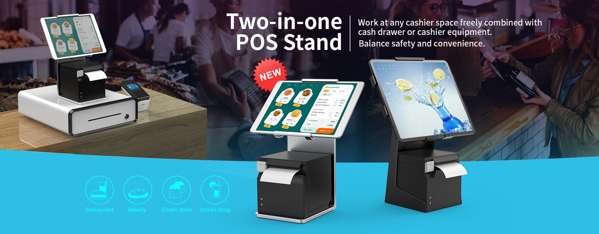 Two-in-one POS stand