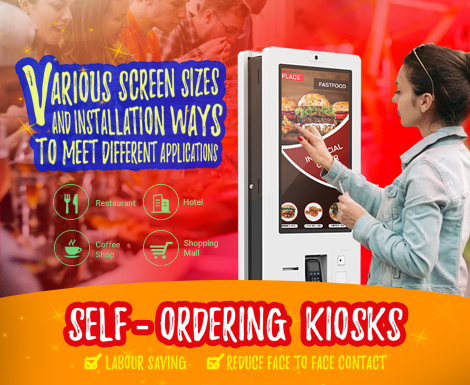 Self-service ordering kiosks improve store operation efficiently