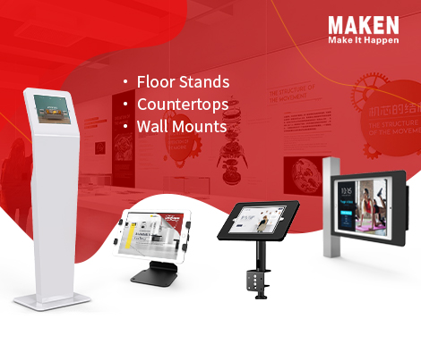 HOT |Tablet stands for business use in floor standing, Portable & adjustable Styles