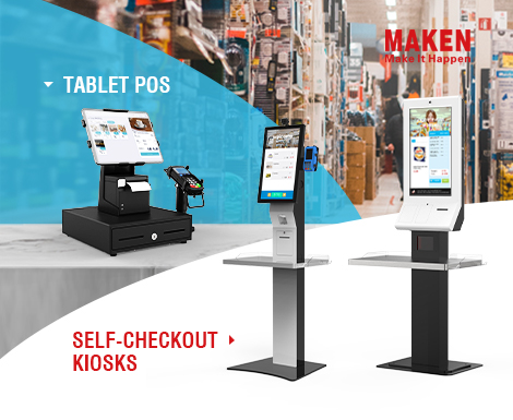 Tablet POS combination and self-service terminal "work" to open up the fast channel of retail shopping